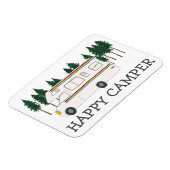 HAPPY CAMPER Whimsical Retro RVing Motorhome Bäume Magnet (Linke Seite)