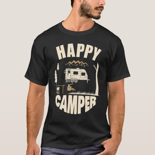 Happy Camper Wild Rv Van Camping Outdoor Niedlich T-Shirt (Vorderseite)