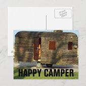 Happy Camper Wooden Camper Trailer Postkarten (Vorne/Hinten)