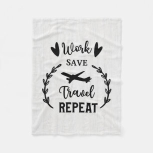 Happy Camper Work Rett Travel Wiederholung Fleecedecke