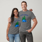 Happy Camper, Zelt, Text bearbeiten, T - Shirt (Unisex)