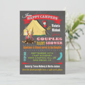 Happy Campers Baby Shower Einladungen (Stehend Vorderseite)