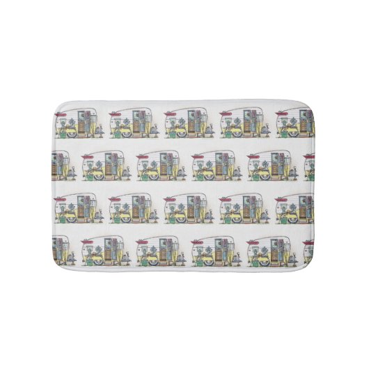 ***HAPPY CAMPER'S*** BADEZIMMER MAT BADEMATTE (Vorderseite)