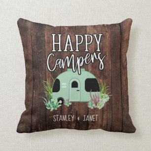 Happy Campers, Camping, RV, Motorhome, Trailer Kissen