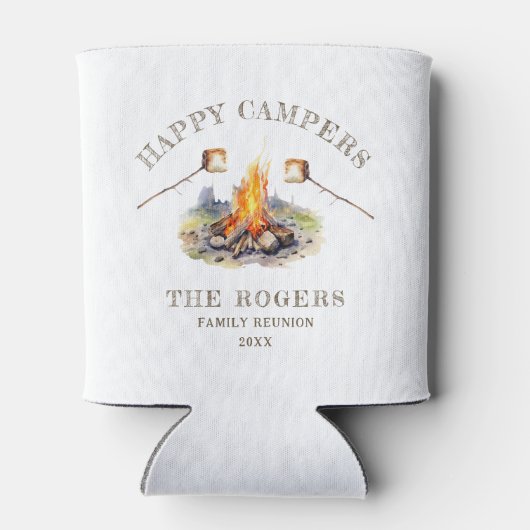Happy Campers Camping Vacation Family Trip Custom Dosenkühler (Rückseite)