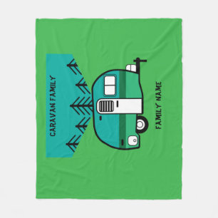 Happy Campers Caravanning Funny Caravans Two-Tone Fleecedecke
