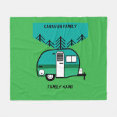 Happy Campers Caravanning Funny Caravans Two-Tone Fleecedecke (Vorderseite (Horizontal))