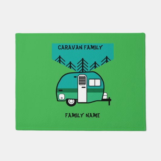 Happy Campers Caravanning Funny Caravans Two-Tone Fußmatte (Vorderseite)