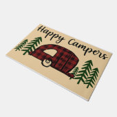Happy Campers Doormat, Camping Mat Fußmatte (Schrägansicht)