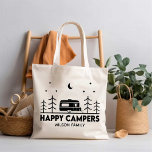 Happy Campers Familie Name Adventure Camp Life Tragetasche<br><div class="desc">Dieser Tote Bag zeichnet sich durch ein Camper-Design für Camp Life aus.</div>