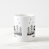 Happy Campers Familie Name minimalist Trendy Kaffeetasse (Mittel)