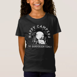 Happy Campers Family Name Camping Trip Schwarz-wei T-Shirt