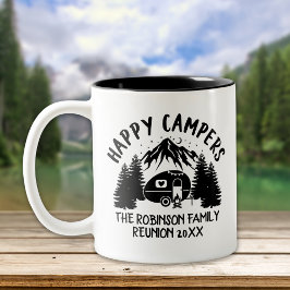 Happy Campers Family Road Trip Zweifarbige Tasse