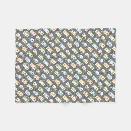 Happy Campers Fleecedecke (Vorderseite (Horizontal))