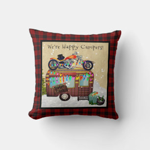 HAPPY CAMPERS - Funny Trailer Trash Buffalo Karier Kissen