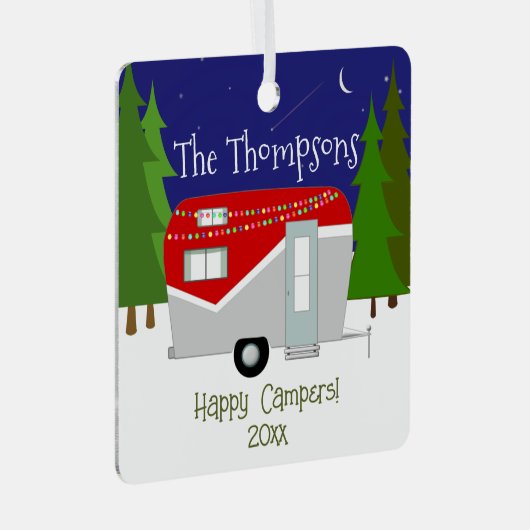 Happy Campers Keepake Ornament (Vorderseite Rechts)