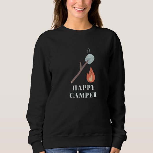 Happy Campers Marshmallows Camping Smores Sweatshirt (Vorderseite)