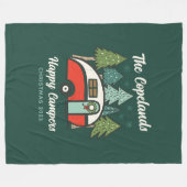 Happy Campers Personalisiert Fleecedecke (Vorderseite (Horizontal))