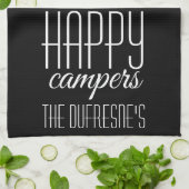 "Happy Campers" Personalisiert Geschirrtuch (Gefaltet)