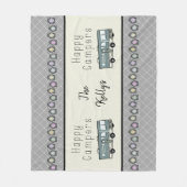 Happy Campers Personalisiert RV Fleecedecke (Vorderseite)