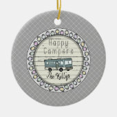 Happy Campers Personalisiert RV Keramik Ornament (Vorne)