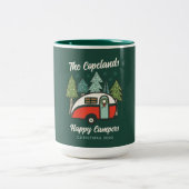 Happy Campers Personalisiert Zweifarbige Tasse (Mittel)