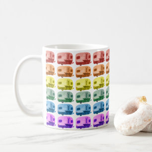 Happy Campers Rainbow Trailers Wassercolor RVs Kaffeetasse