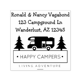 Happy Campers | Rustikales Camping Permastempel