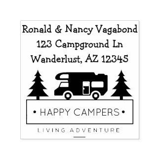 Happy Campers | Rustikales Camping Permastempel