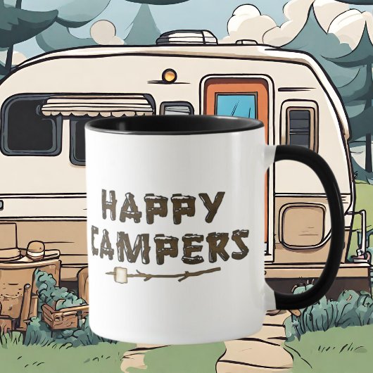 Happy Campers Spaß Kaffee Tasse