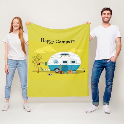 Happy Campers Trailer Fleecedecke (Beispiel)