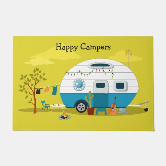 Happy Campers Trailer Fußmatte (Vorderseite)