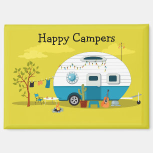 Happy Campers Trailer Magnet