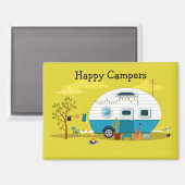 Happy Campers Trailer Magnet (Vorderseite/Rückseite)