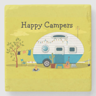 Happy Campers Trailer Steinuntersetzer