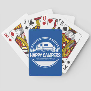 Happy Campers Vintag Silhouette Camping Spielkarten