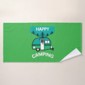 Happy Campers | Wohnwagen | Camper Throw Pillow Mu Badehandtuch (Badehandtuch)