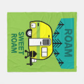 Happy Campers | Wohnwagen | Camper Throw Pillow Mu Fleecedecke (Vorderseite (Horizontal))