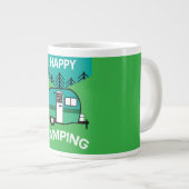 Happy Campers | Wohnwagen | Camper Throw Pillow Mu Jumbo-Tasse (Vorderseite Rechts)