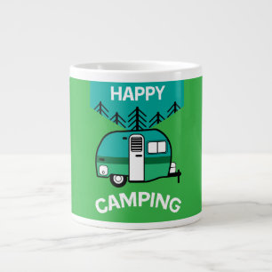 Happy Campers   Wohnwagen   Camper Throw Pillow Mu Jumbo-Tasse