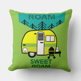 Happy Campers | Wohnwagen | Camper Throw Pillow Mu Kissen