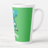 Happy Campers | Wohnwagen | Camper Throw Pillow Mu Milchtasse (Rechts)