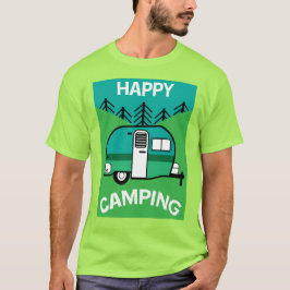 Happy Campers | Wohnwagen | Camper Throw Pillow Mu T-Shirt