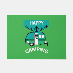 Happy Campers   Wohnwagen   Kampferwirbel Fußmatte
