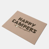 Happy Campers Wort Kunst Türmatte (Schrägansicht)