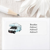 Happy campervan Cartoon Illustration (Insitu)