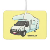 Happy campervan Cartoon Illustration Autolufterfrischer (Rückseite)
