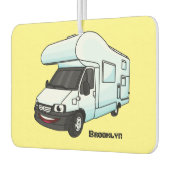 Happy campervan Cartoon Illustration Autolufterfrischer (Links)