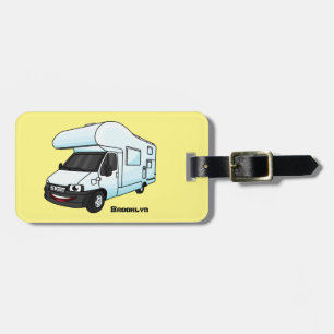 Happy campervan Cartoon Illustration Gepäckanhänger