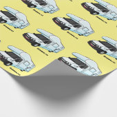 Happy campervan Cartoon Illustration Geschenkpapier (Ecke)